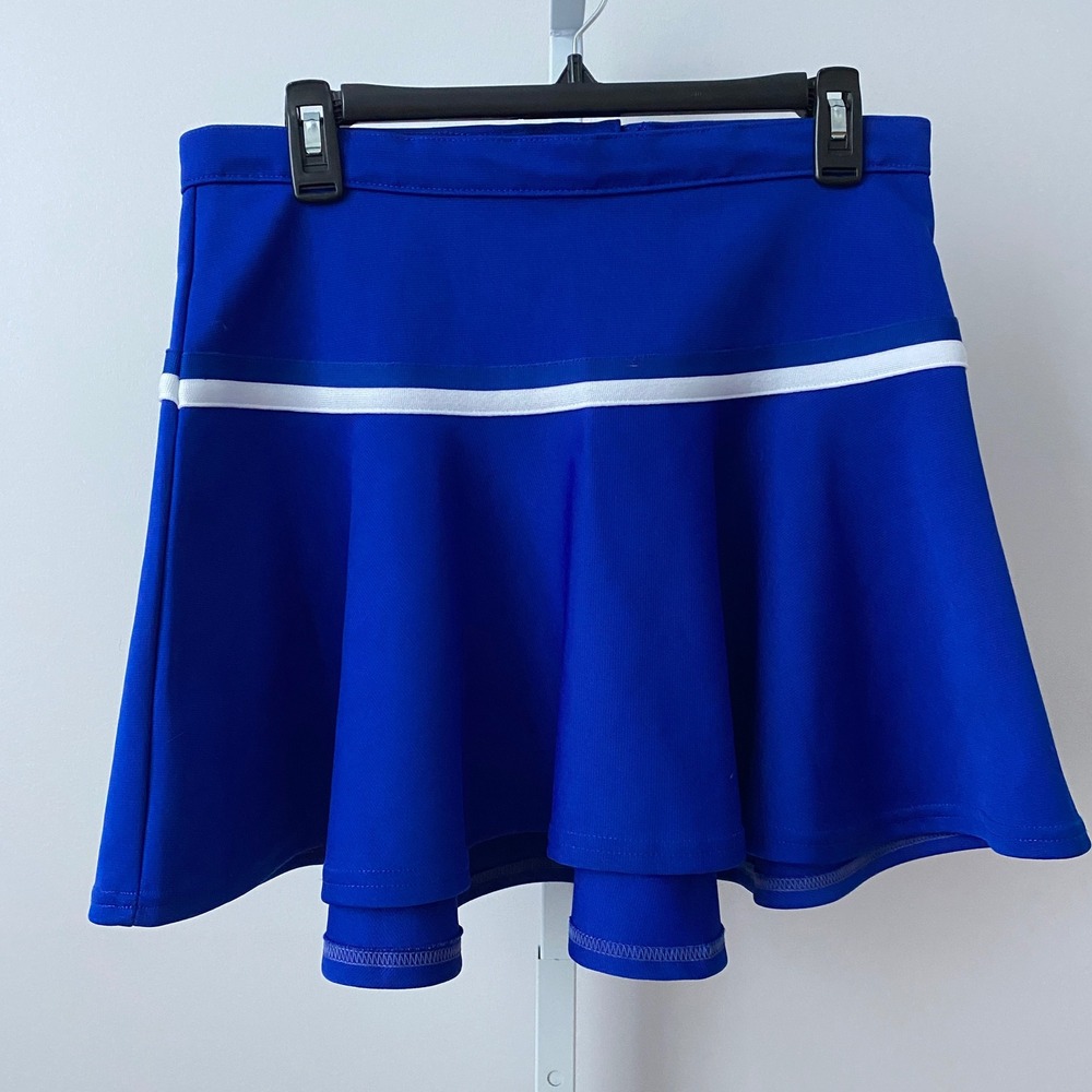Chasse Sporty Chic Cheerleading Uniform Pleated Mini Skirt Large Blue